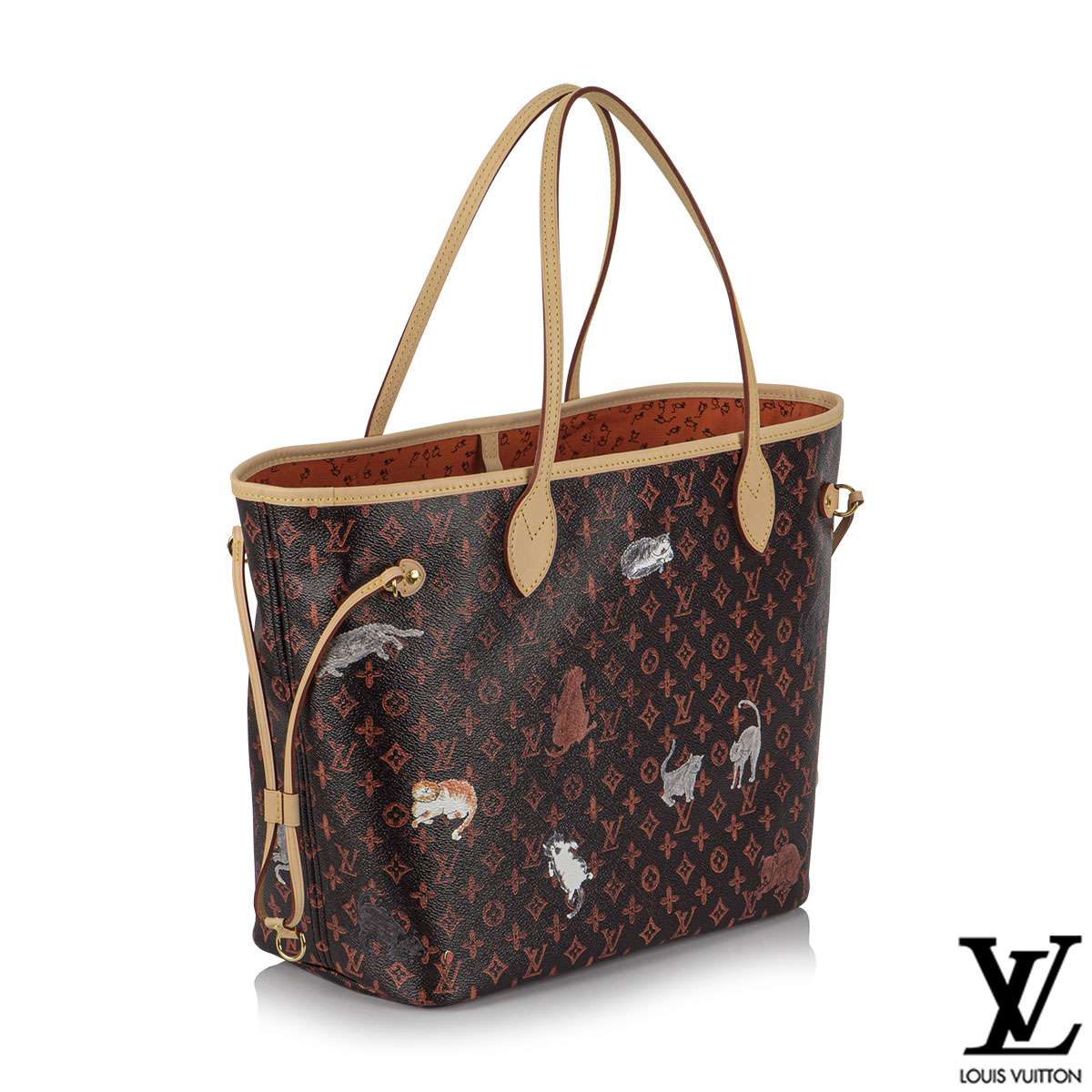 Louis Vuitton LV catogram neverfull authentic cat, Luxury, Bags & Wallets  on Carousell